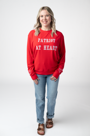 WAREHOUSE ONLY Corrine Embroidered Pullover Top - Patriot at Heart FINAL SALE