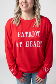 WAREHOUSE ONLY Corrine Embroidered Pullover Top - Patriot at Heart FINAL SALE