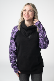 WAREHOUSE ONLY Zoey ZipCowl Sweatshirt - I Put A Spell On You and Black