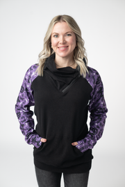 WAREHOUSE ONLY Zoey ZipCowl Sweatshirt - I Put A Spell On You and Black