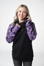 WAREHOUSE ONLY Zoey ZipCowl Sweatshirt - I Put A Spell On You and Black