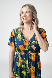 WAREHOUSE ONLY Harley High-Low Dress - Navy Citrus FINAL SALE