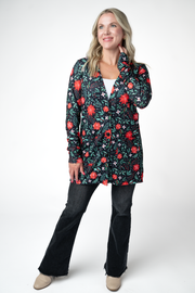 WAREHOUSE ONLY Cori Cardigan - Poinsettia Nights