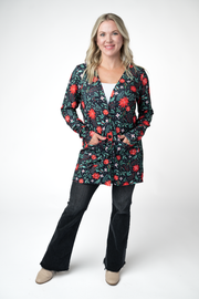 WAREHOUSE ONLY Cori Cardigan - Poinsettia Nights