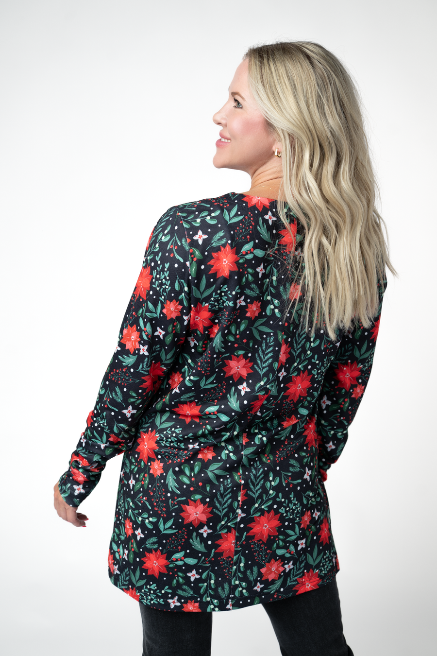 WAREHOUSE ONLY Cori Cardigan - Poinsettia Nights
