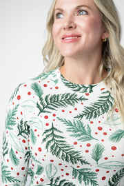 WAREHOUSE ONLY Blair Long Sleeve Top - Berry + Pine