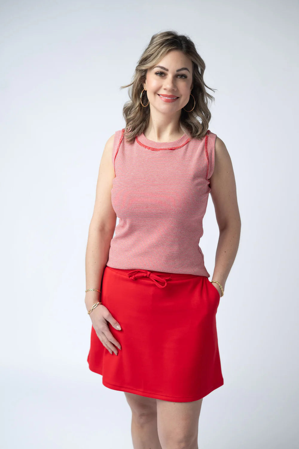 Serena Luxe Skort - Red