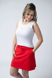 Serena Luxe Skort - Red