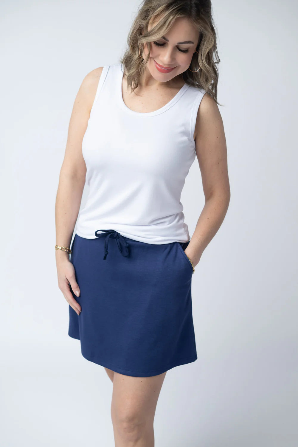Serena Luxe Skort - Navy