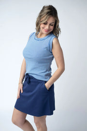 Serena Luxe Skort - Navy