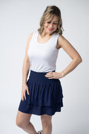 Roxie Ruffle Skort - Navy