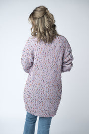 WAREHOUSE Carly Confetti Dot Cardigan - Lavender
