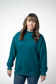 WAREHOUSE ONLY Marley Mock Neck Sweatshirt - Teal