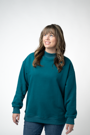 WAREHOUSE ONLY Marley Mock Neck Sweatshirt - Teal