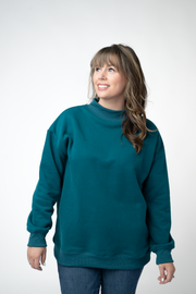 WAREHOUSE ONLY Marley Mock Neck Sweatshirt - Teal