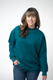 WAREHOUSE ONLY Marley Mock Neck Sweatshirt - Teal