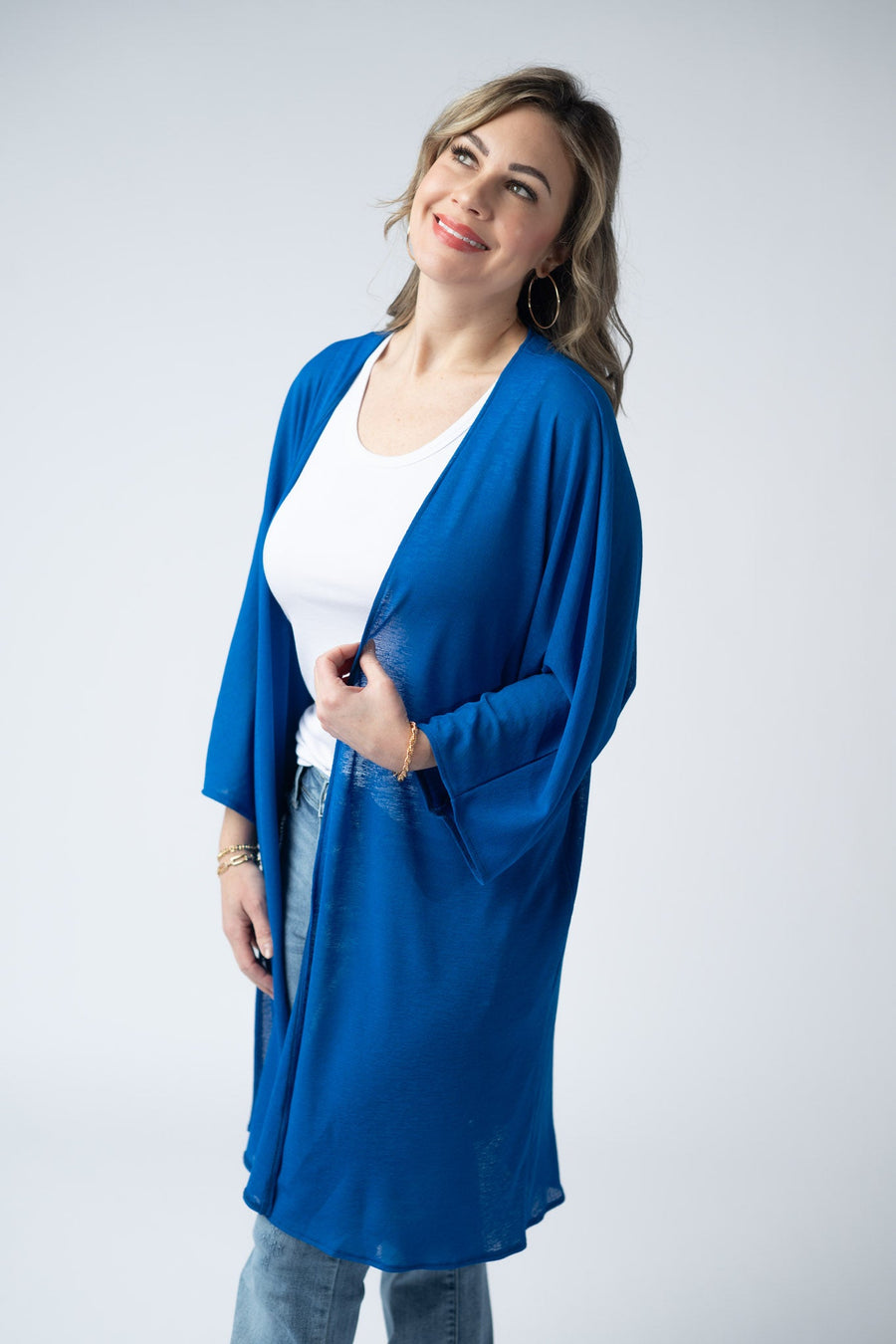 WAREHOUSE ONLY Ellie Cover-Up Kimono - Blue FINAL SALE