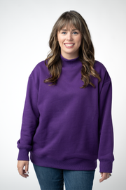 WAREHOUSE ONLY Marley Mock Neck Sweatshirt - Purple