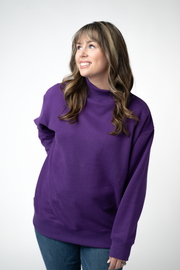 WAREHOUSE ONLY Marley Mock Neck Sweatshirt - Purple