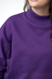 WAREHOUSE ONLY Marley Mock Neck Sweatshirt - Purple
