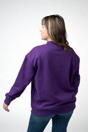 WAREHOUSE ONLY Marley Mock Neck Sweatshirt - Purple