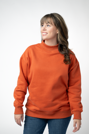 WAREHOUSE ONLY Marley Mock Neck Sweatshirt - Pumpkin
