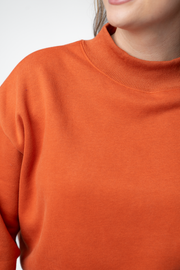 WAREHOUSE ONLY Marley Mock Neck Sweatshirt - Pumpkin