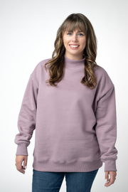 WAREHOUSE ONLY Marley Mock Neck Sweatshirt - Mauve