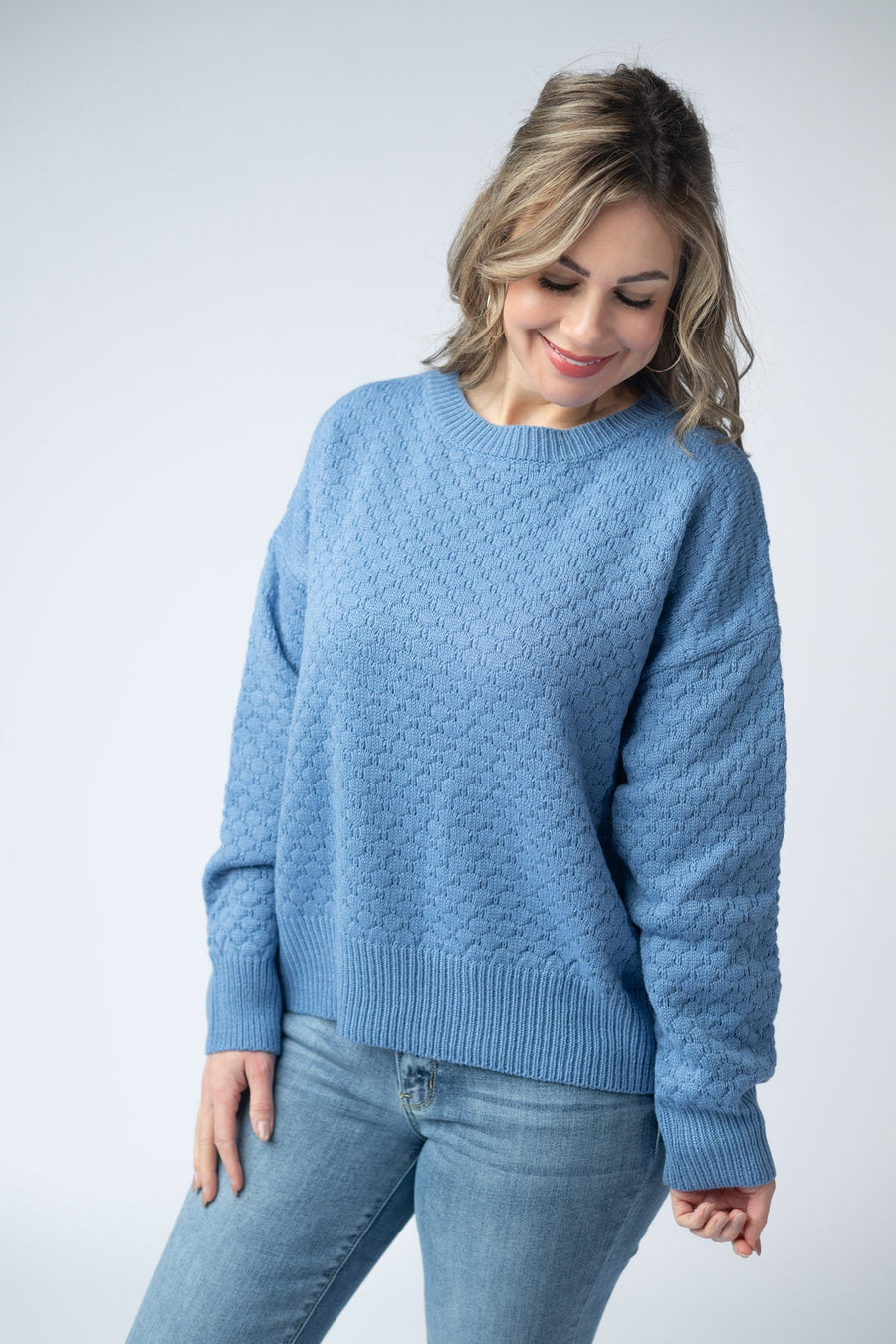 WAREHOUSE Gianna Pullover Sweater - Blue