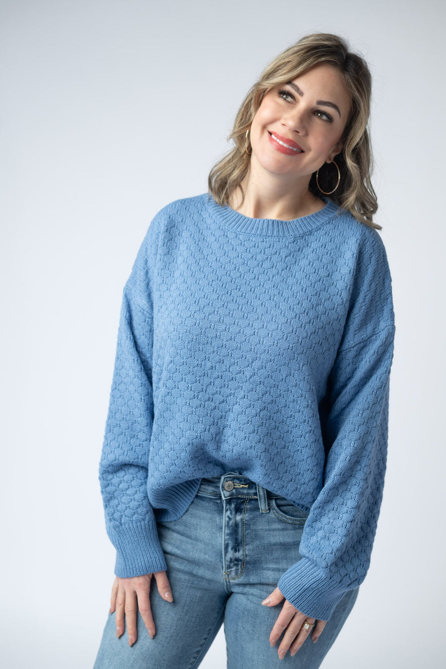 WAREHOUSE Gianna Pullover Sweater - Blue
