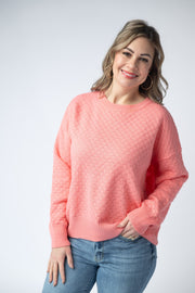 Gianna Pullover Sweater - Coral