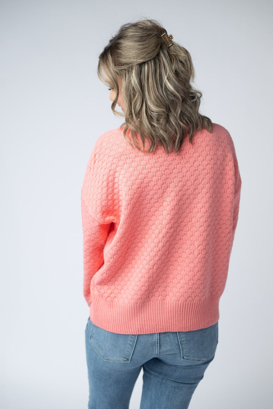 Gianna Pullover Sweater - Coral