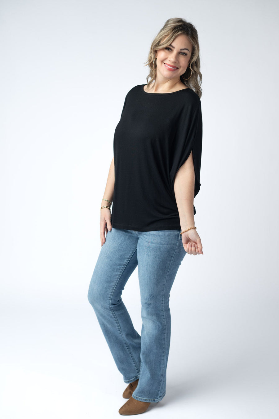 WAREHOUSE ONLY Darcy Dolman Top - Black