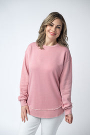 WAREHOUSE Vintage Wash Pullover - Dusty Pink