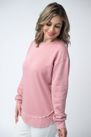 WAREHOUSE Vintage Wash Pullover - Dusty Pink