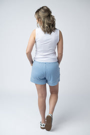WAREHOUSE French Terry Stevie Shorts - Dusty Blue