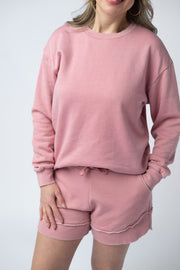 WAREHOUSE Vintage Wash Pullover - Dusty Pink