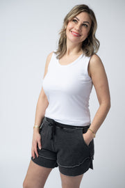 WAREHOUSE French Terry Stevie Shorts - Black