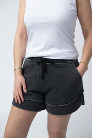 WAREHOUSE French Terry Stevie Shorts - Black