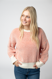 WAREHOUSE ONLY Charlotte Sweater - Orange and Ivory