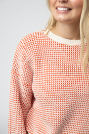 WAREHOUSE ONLY Charlotte Sweater - Orange and Ivory