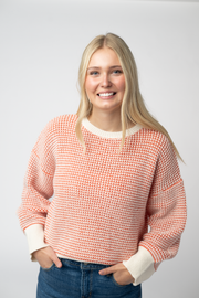 WAREHOUSE ONLY Charlotte Sweater - Orange and Ivory