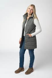 WAREHOUSE ONLY Harlow Long Vest - Grey
