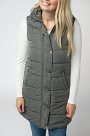 WAREHOUSE ONLY Harlow Long Vest - Grey