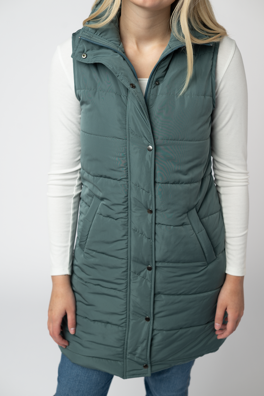 WAREHOUSE ONLY Harlow Long Vest - Teal