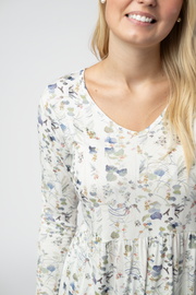 WAREHOUSE ONLY Long Sleeve Sarah Ruffle Top - Olive Meadow
