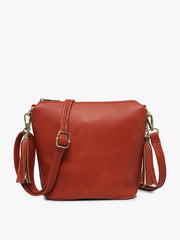 Dylan Crossbody w/ 2 Side Tassel Zippers