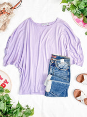 WAREHOUSE Darcy Dolman Top - Lavender