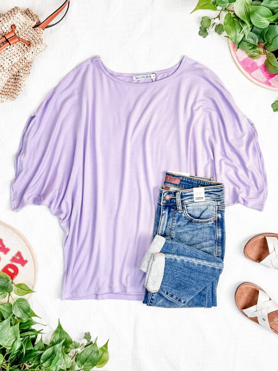 WAREHOUSE Darcy Dolman Top - Lavender