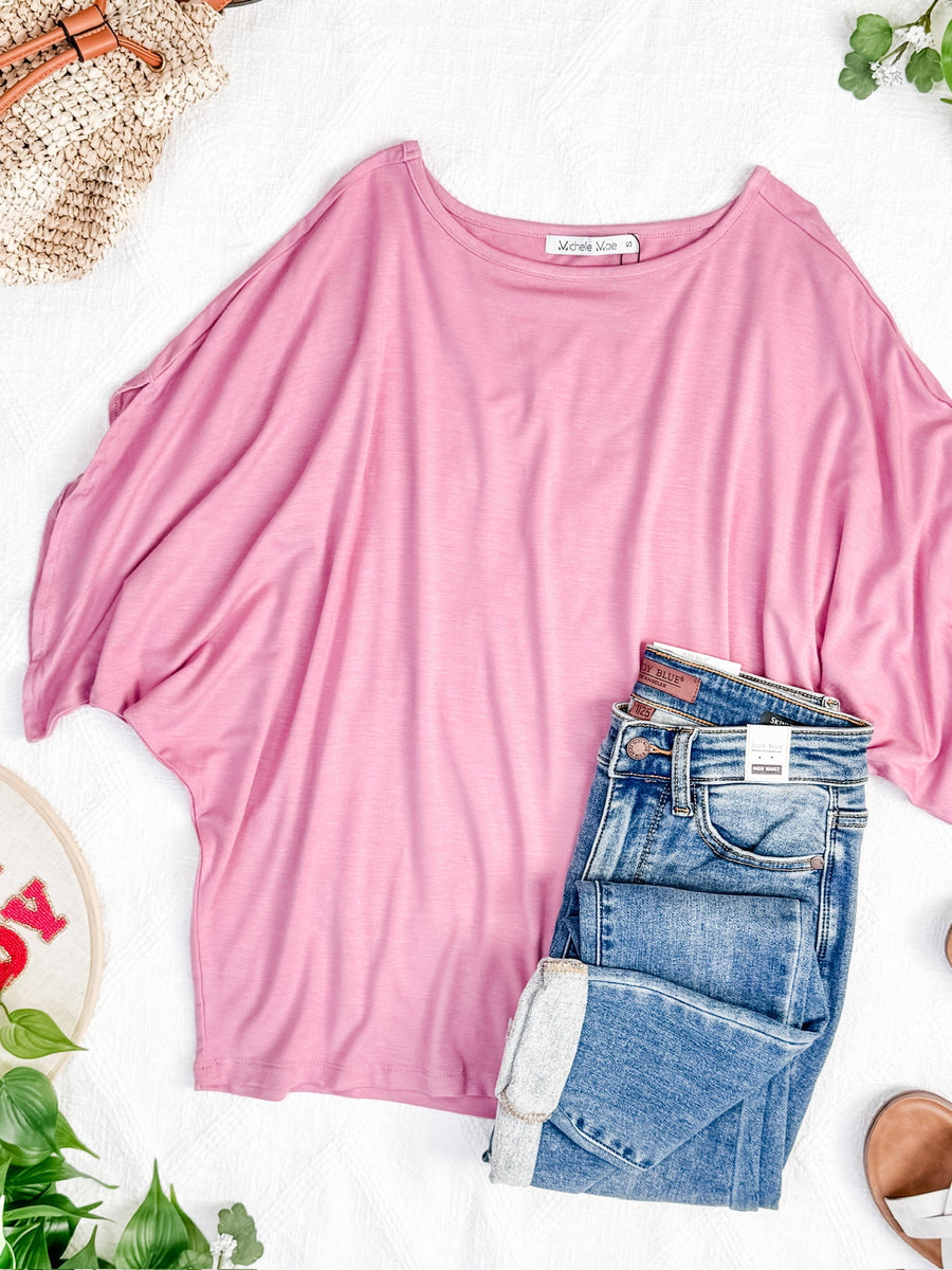 WAREHOUSE Darcy Dolman Top - Rose